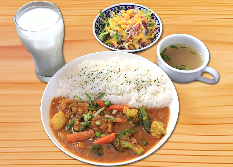 豊明 ディナー ベジタブルチキンカレーセット